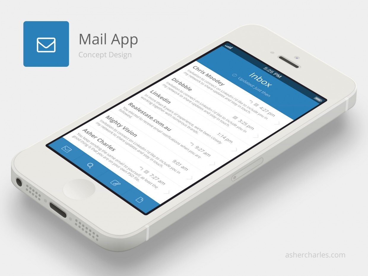 Apple applications flat UI design